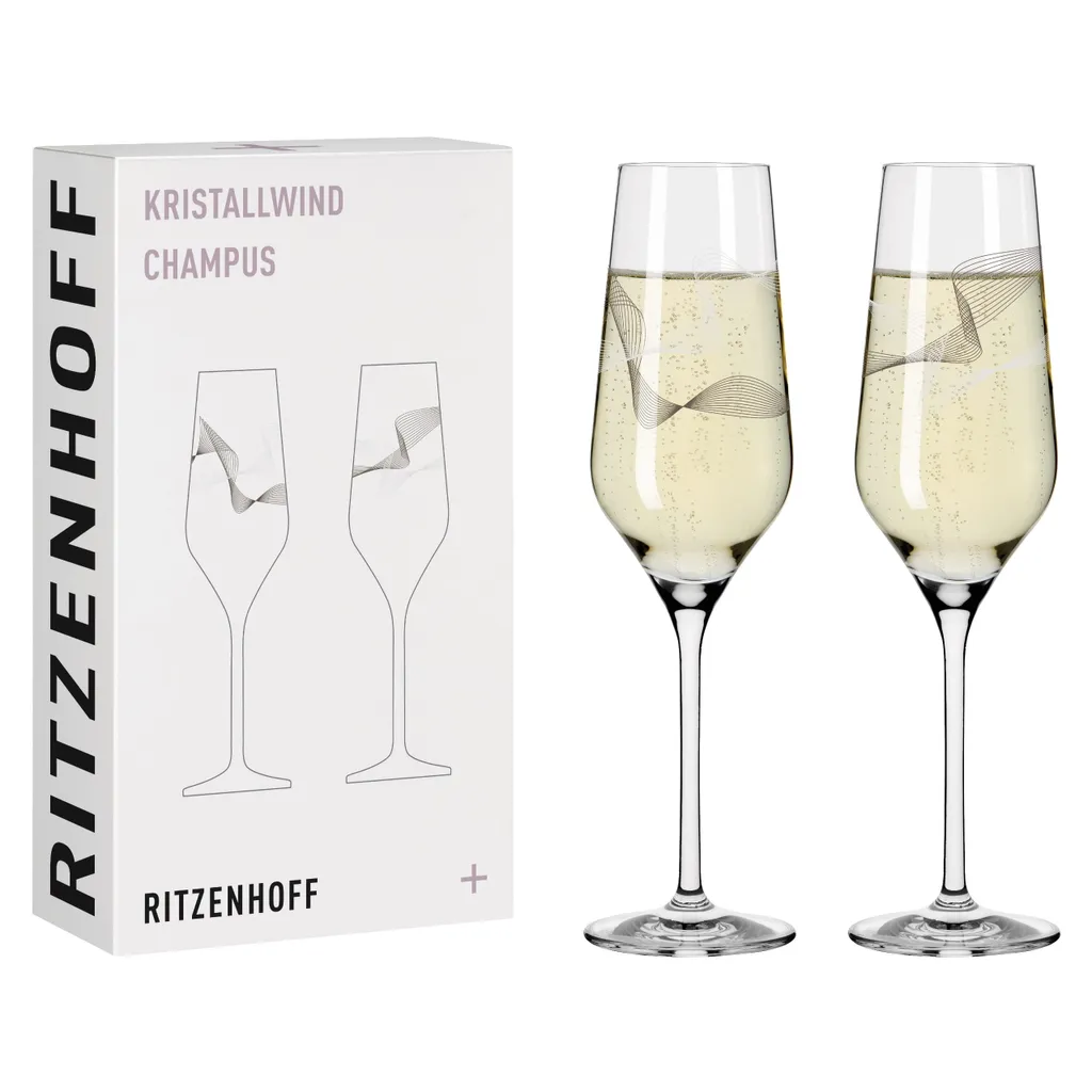 Kristallwind Champagnerglas-Set #3, #4 Von Romi Bohnenberg